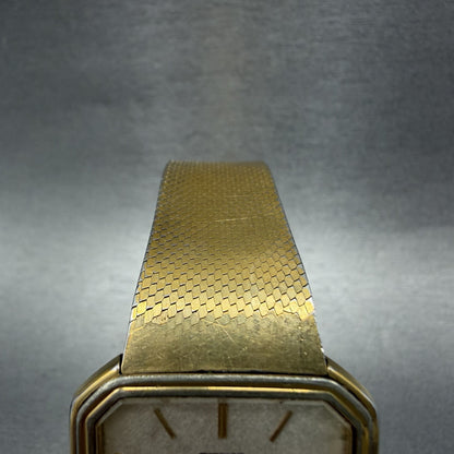 Seiko Lassale Tank Watch Men 30mm Silver Dial Gold Tone 60205929 New Battery4