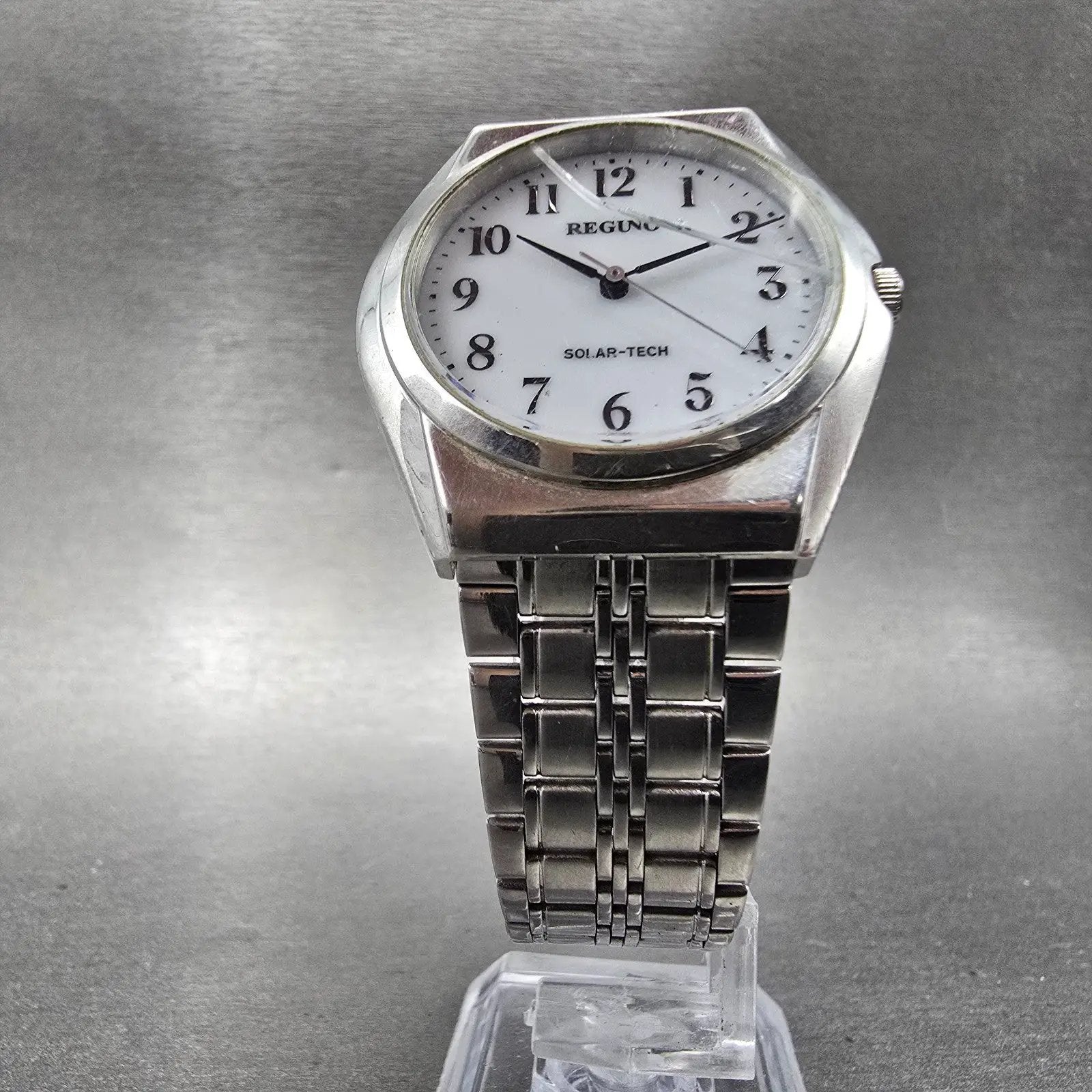 Citizen Reguno Solar Watch Men 35mm White Dial Silver Tone E031-T017215 PARTS6