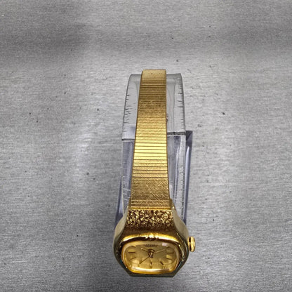 Citizen CQ Watch Women 19mm Gold Dial Gold Tone Oval 2030-943031 New Battery4