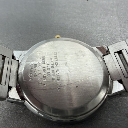 Citizen Exceed Watch Men 32mm Gray Dial Two Tone Round 5639-F60803 New Battery9