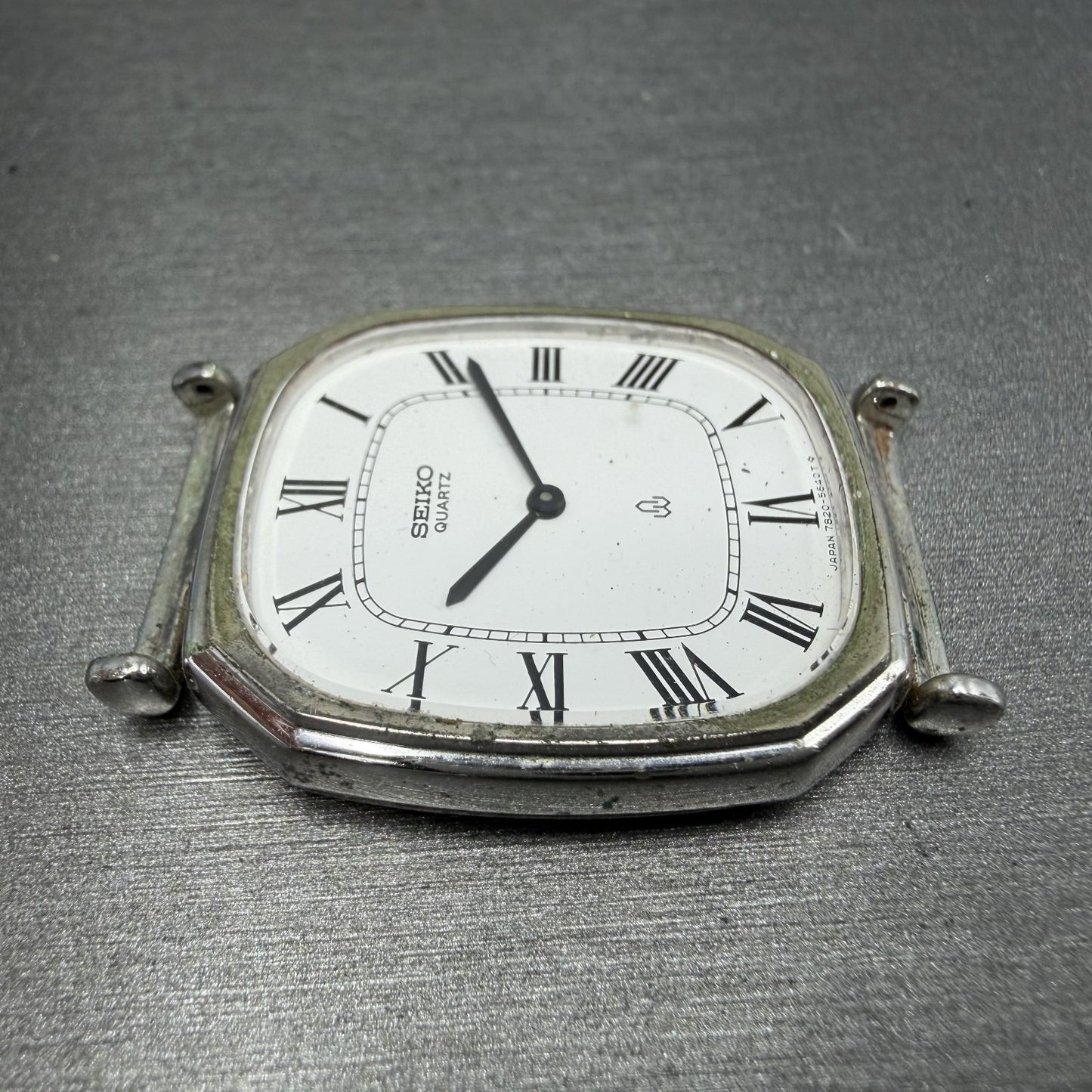Seiko Watch Men 29mm White Dial White Dial Silver Tone 7820-5480 NewBattery3