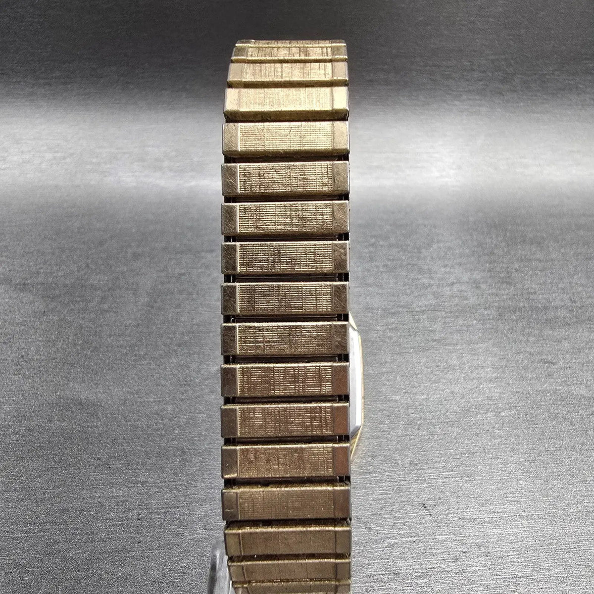 Seiko Watch Men 26mm Gold Dial Gold Tone Date Rectangle 6532-5310 New Battery7