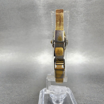 Seiko Watch Women 17mm Champagne Dial Gold Tone Round 54210039 New Battery7