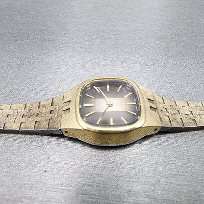VTG Seiko Watch Women 19mm Brown Dial Gold Tone Rectangle READ!!!!!! Manual5