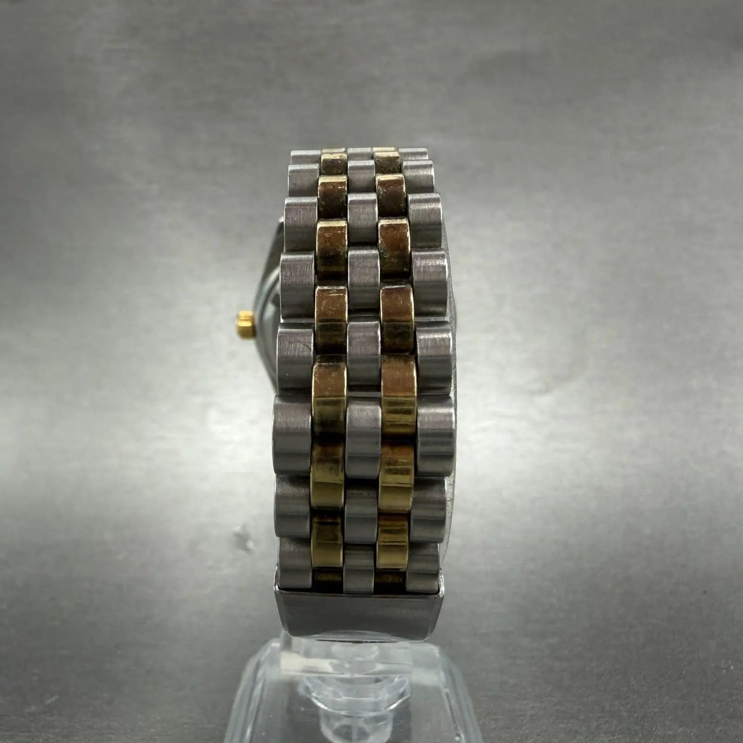 Longines Watch Men 33mm Gold Dial Two Tone Date Round 156.1647 New Battery7