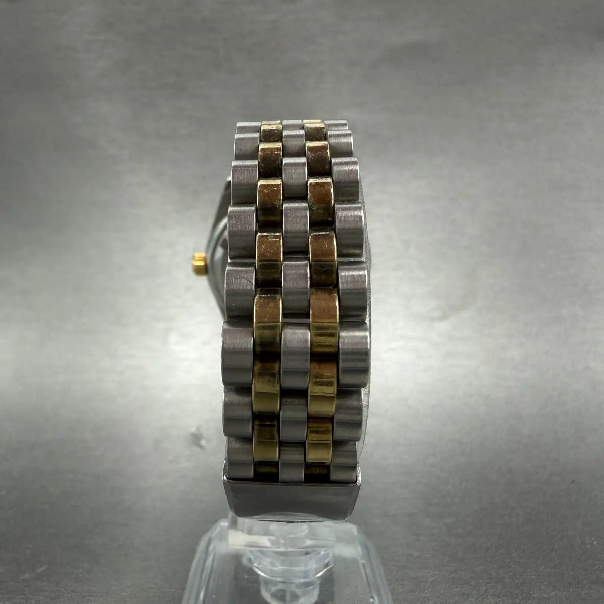 Longines Watch Men 33mm Gold Dial Two Tone Date Round 156.1647 New Battery7