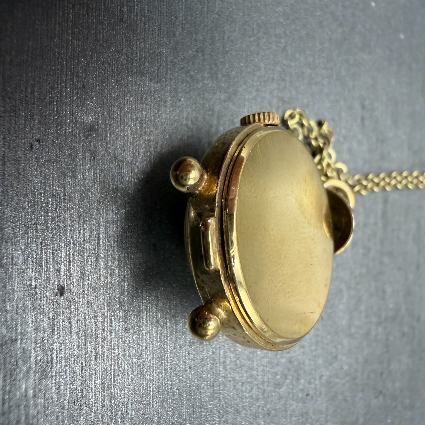 Orient Jupiter Necklace Watch Women 22mm Champagne Dial Gold Tone Round New Batt6