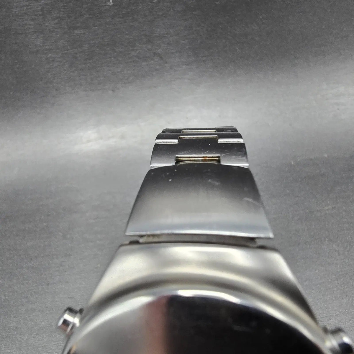 Seiko ALBA Spoon Watch Men 36mm Silver Blue Alarm Chronograph Digital PARTS5