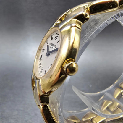 Raymond Weil Chorus Watch Women 23mm White Dial Gold Plated Round 5883 New Batt2