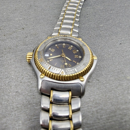 Ebel Discovery Dive Watch Women 29mm Gray Dial Two Tone Date READ!! New Battery4