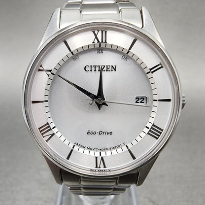 Citizen EcoDrive Watch Women 28mm White Dial Silver Tone Date Round Runs1