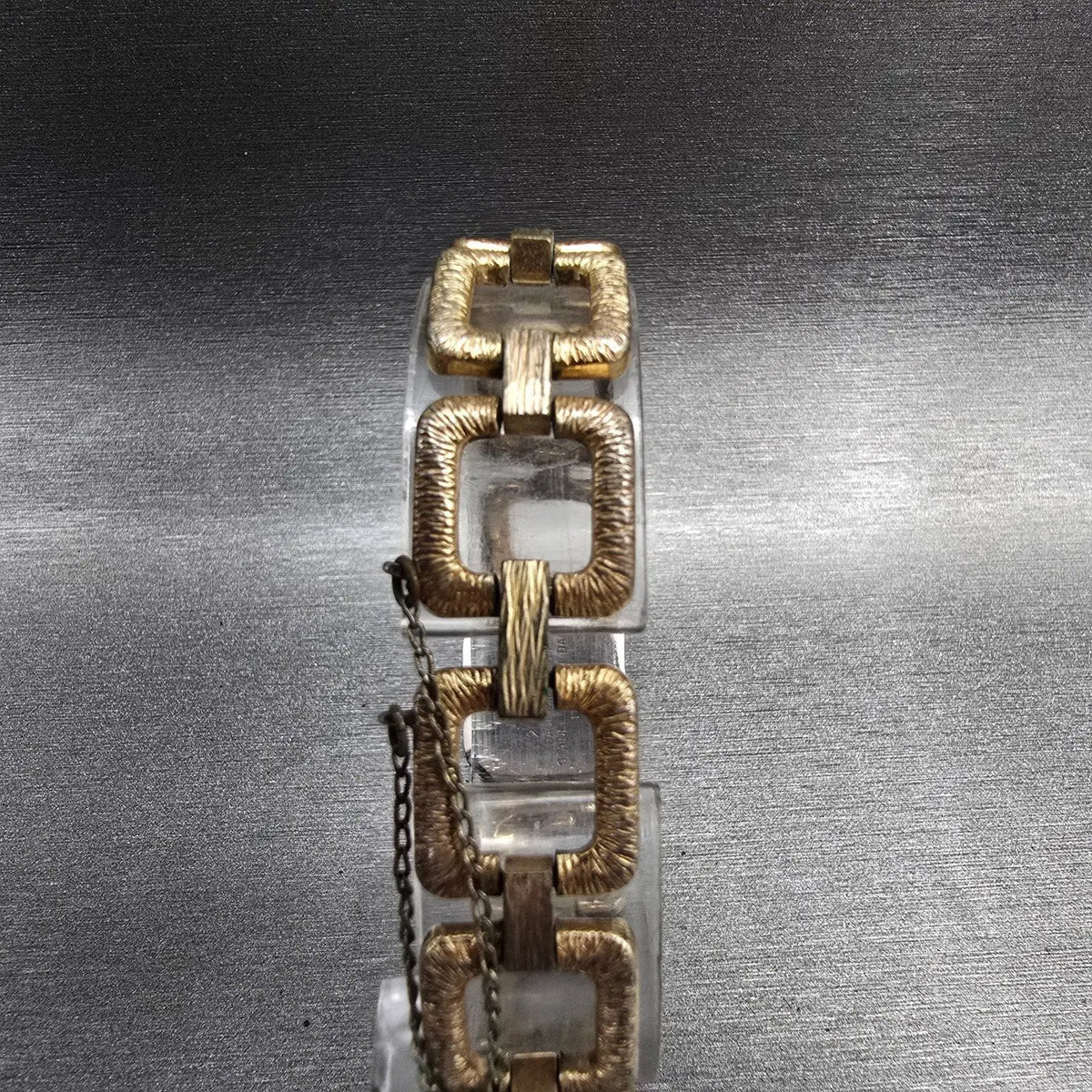 Seiko Watch Women 16mm Champagne Dial Gold Tone Rectangle 11-3459 Manual Wind7