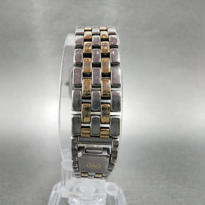 Movado Watch Women 21mm Silver Dial Two Tone Rectangle 88-25-427 PARTS