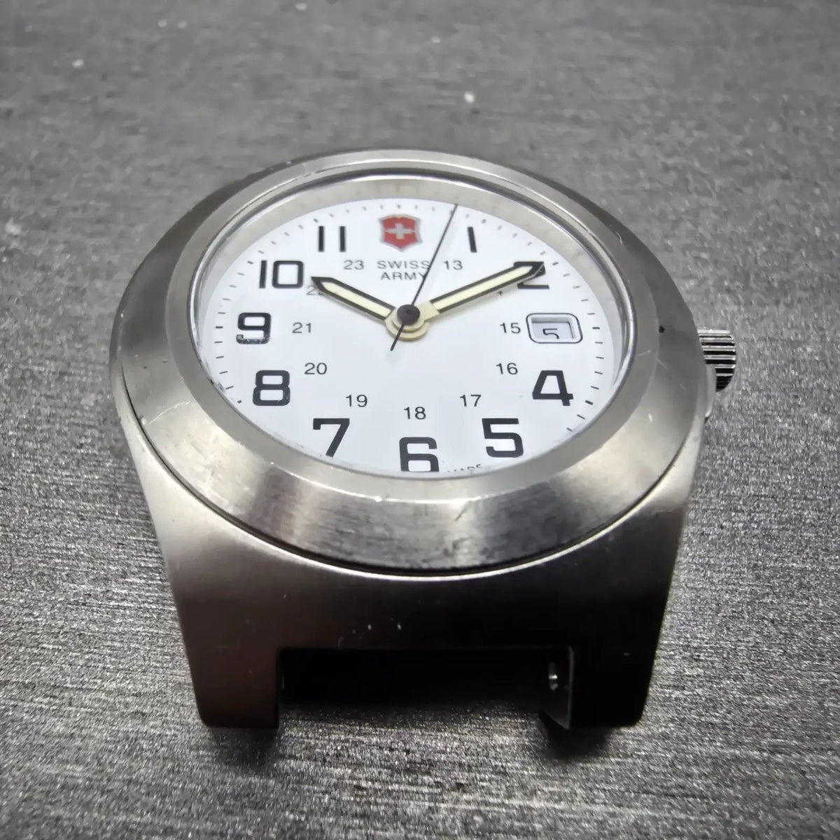Swiss Army Excursion Watch Women 30mm White Dial Silver Date PARTS 245003