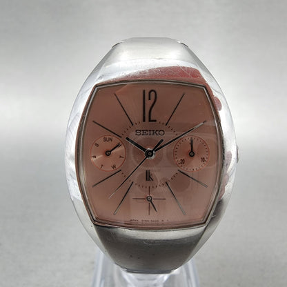 Seiko Lukia Watch Women 28mm Pink Dial Stainless Steel Daydate 5Y895A20 New Bat1