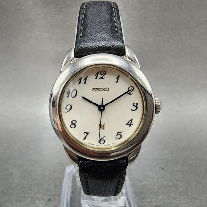 Seiko Watch Women 26mm White Dial Silver Tone 1f210050 New Battery0