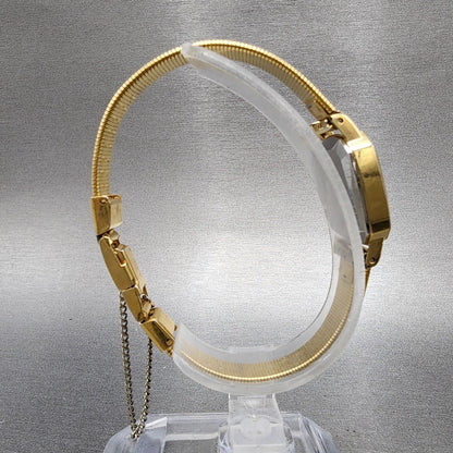 Seiko Watch Women 20mm Champagne Dial Gold Tone 54215180 New Battery8