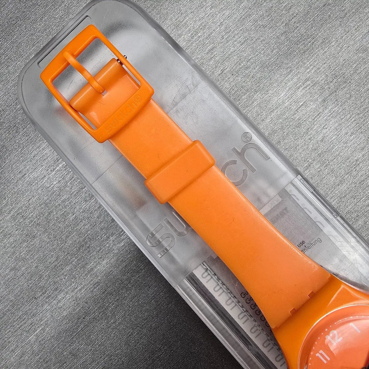 Swatch Fresh Papaya Watch Men 34mm Orange Dial Orange Tone GO105 New Battery6