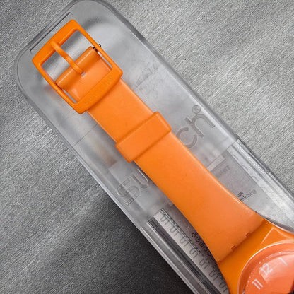 Swatch Fresh Papaya Watch Men 34mm Orange Dial Orange Tone GO105 New Battery6
