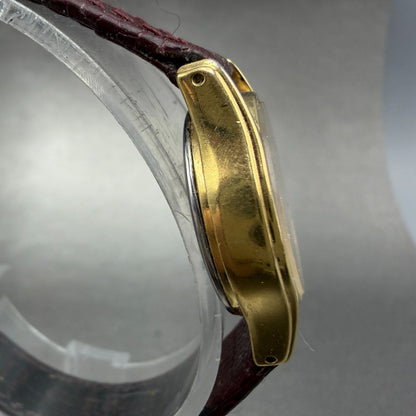 Seiko Watch Women 22mm Champagne Dial Gold Tone Round Daydate 7N83-6029 New Batt3