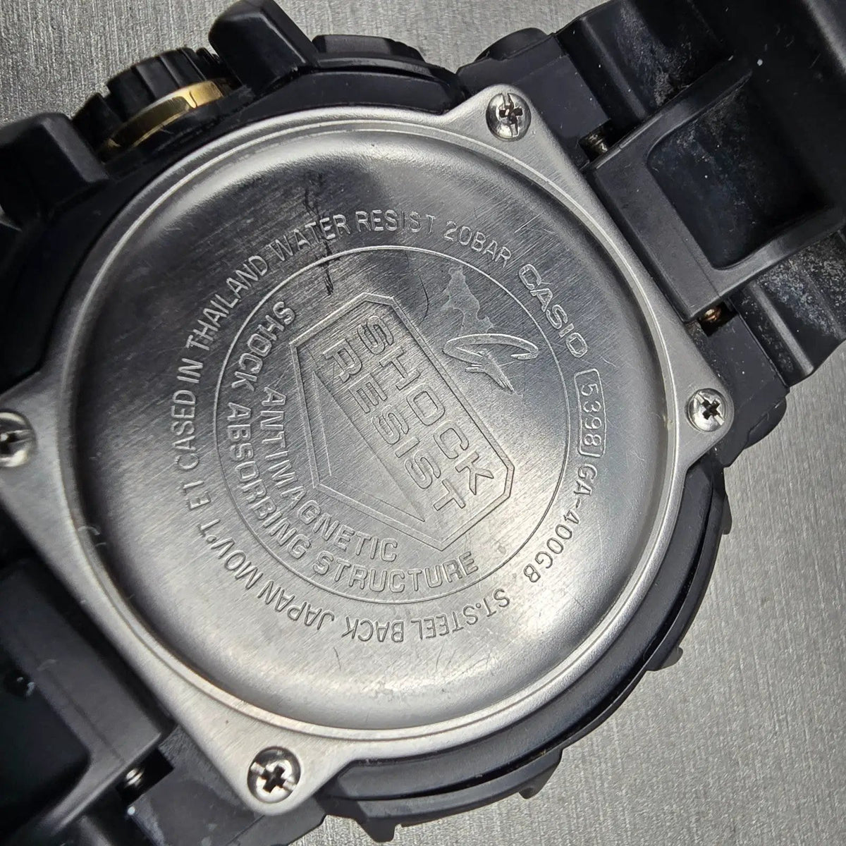 Casio G-Shock GA-400GB Watch Men 52mm Black Gold Chrono Alarm New Battery10