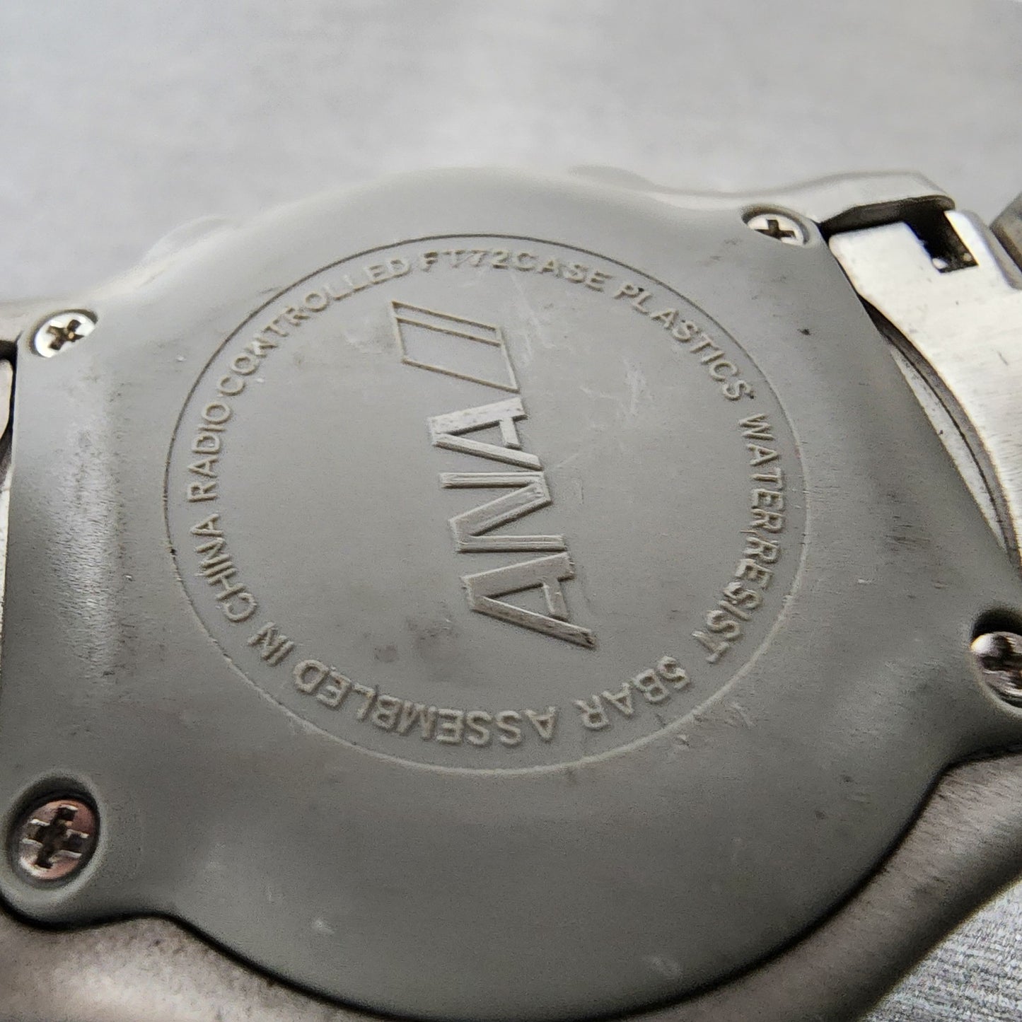 ANA Watch Men 38mm Black Dial Silver Tone Radio Controlled Round New Battery10
