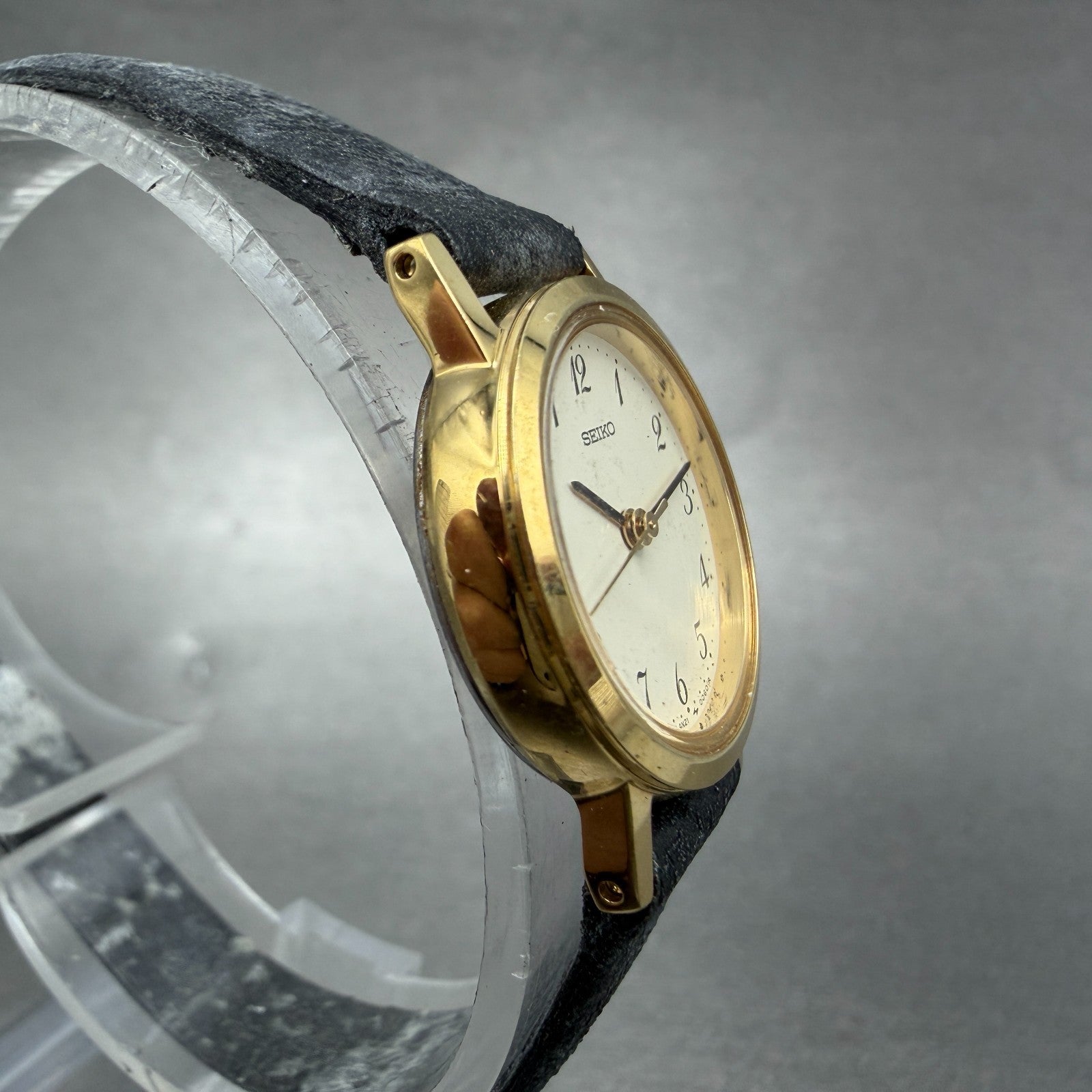 Seiko Watch Women 21mm Cream Dial Gold Tone Round 4N21-0042 New Battery Vintage3