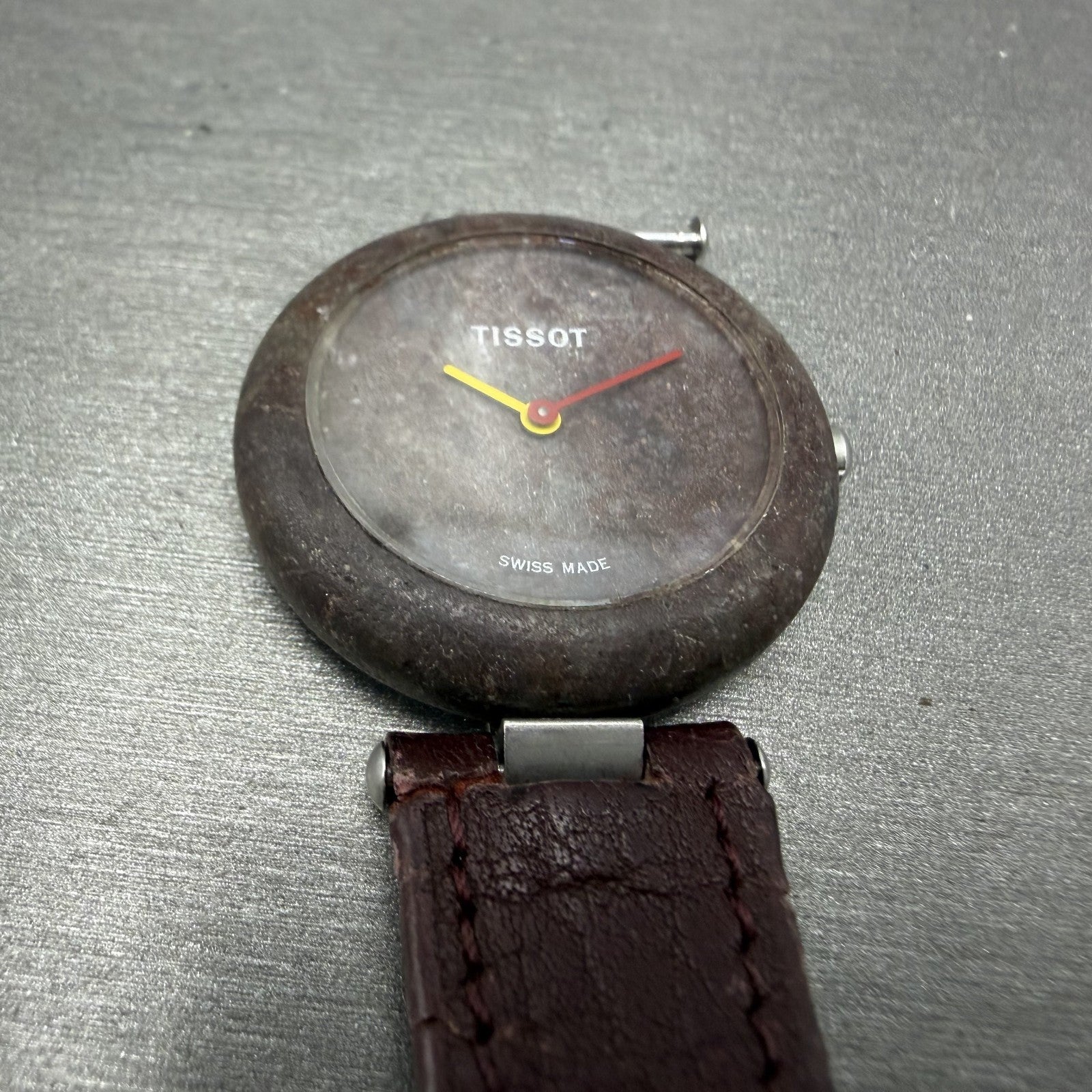 Tissot Rock Watch Women 30mm Brown Stone Dial Stone Case Round R150PARTS3