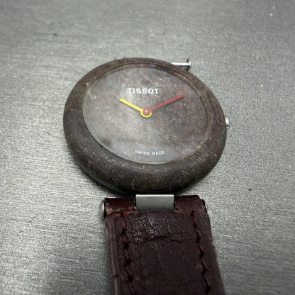 Tissot Rock Watch Women 30mm Brown Stone Dial Stone Case Round R150PARTS3