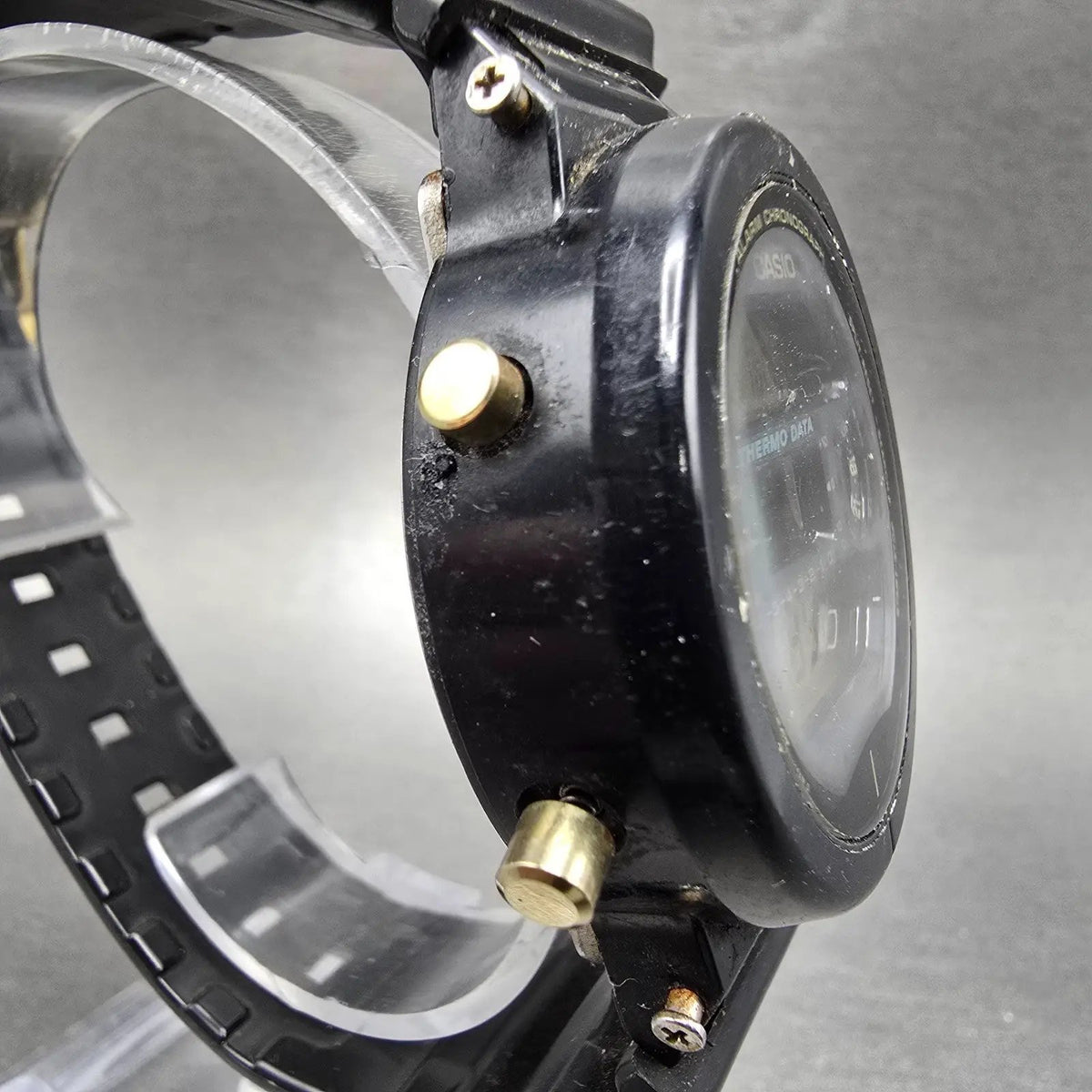 Casio G-Shock DW-6100 Watch Men 41mm Black Thermometer alarm Chrono READ! NewBat3
