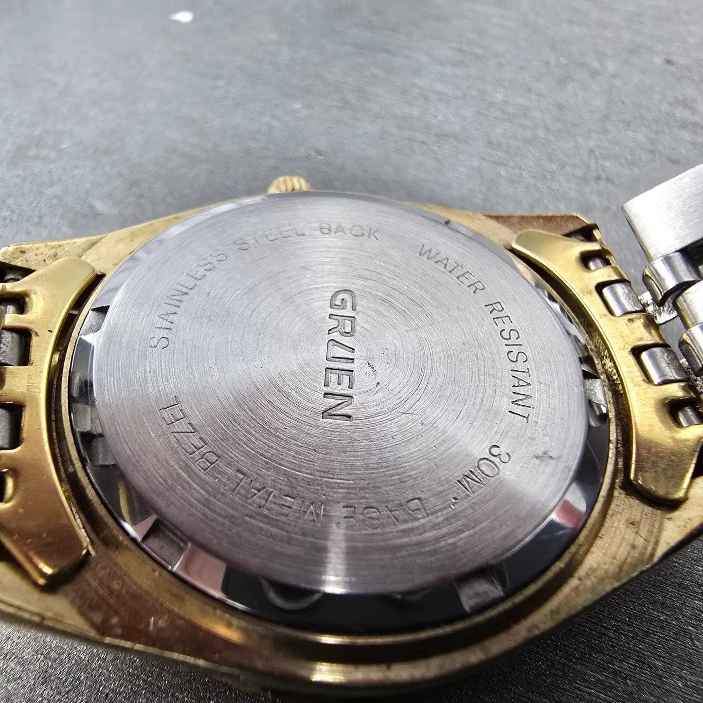 Gruen President Watch Men 36mm Champagne Dial Gold Tone Daydate Round PARTS VTG11