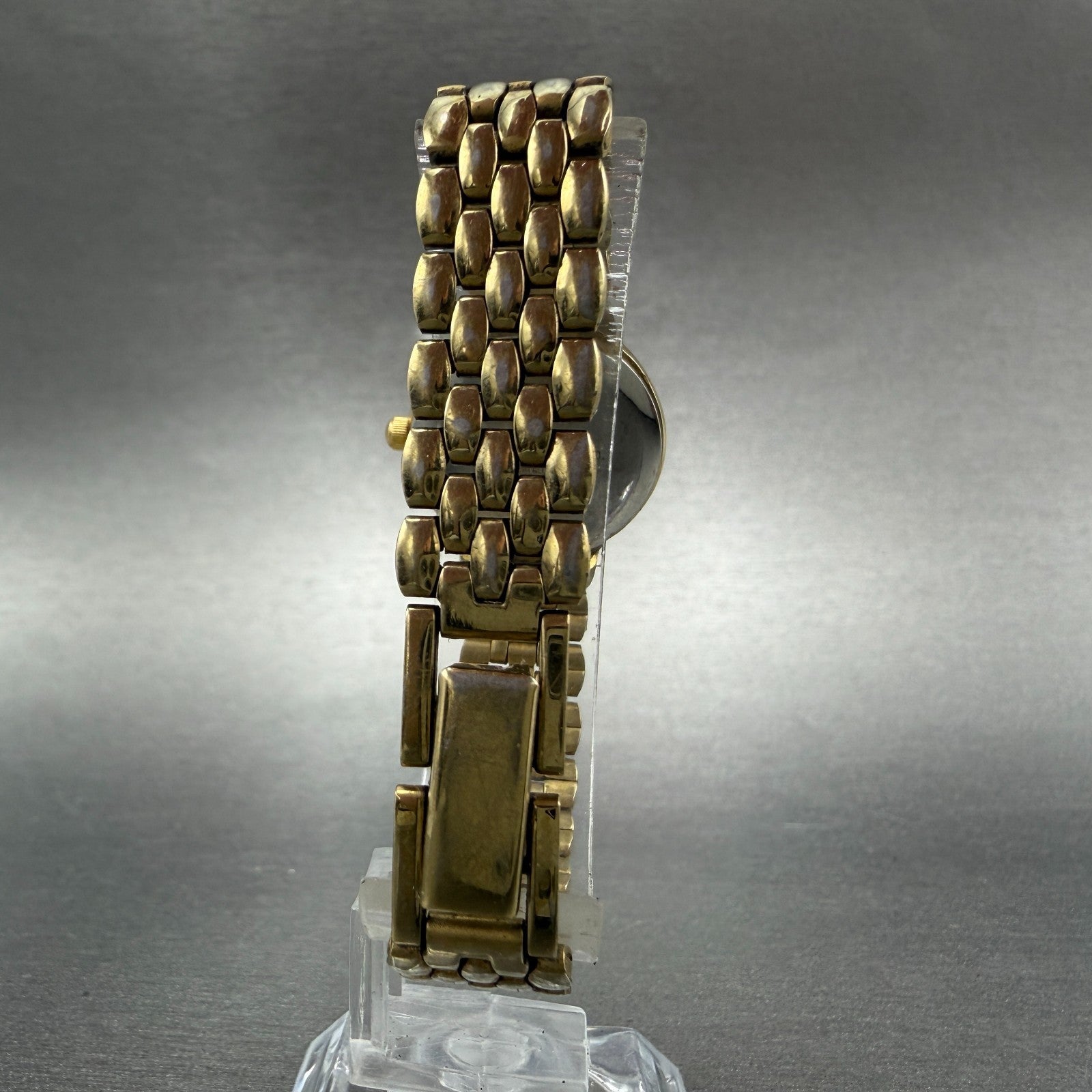 Citizen Watch Women 22mm Black Dial Gold Tone Round 1020-S54554 New Batterygf7