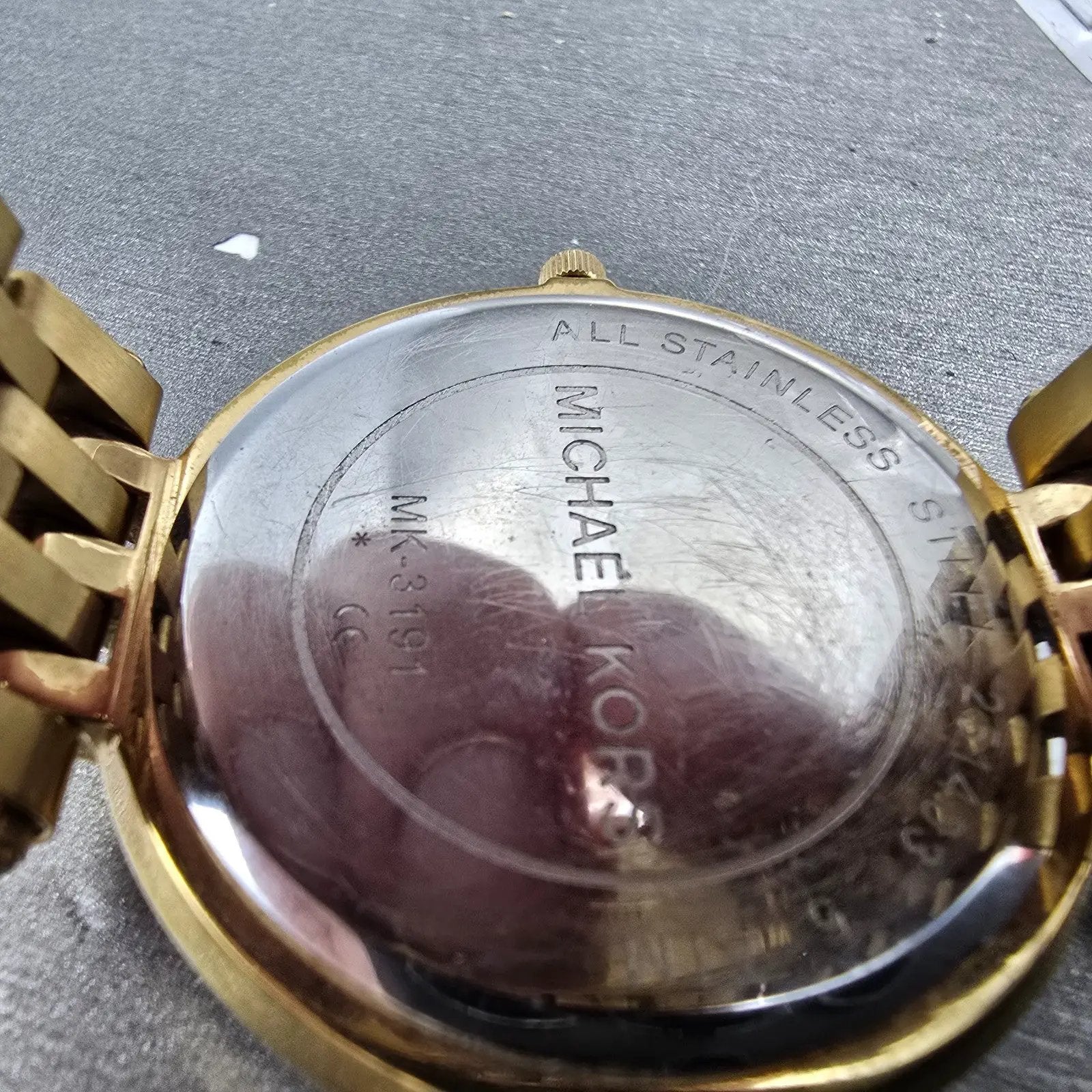 Michael Kors Darci Watch Women 39mm Champagne Dial Gold Tone MK-3191 New Batt MQ9
