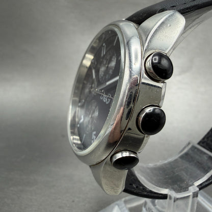 Dolce & Gabbana Sandpiper Chronograph Watch Men 41mm Black Dial Silver New BattA2