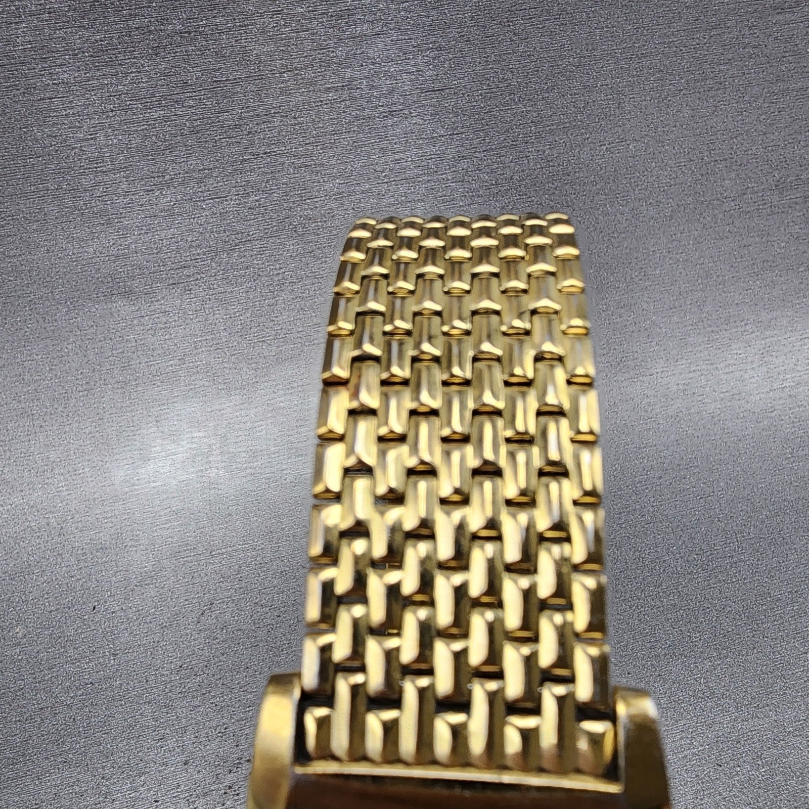 Wittnauer Tank Watch Men 32mm Gold Dial Gold Tone Rectangle 11D000 PARTS5