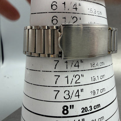 Seiko Tank Watch Men 27mm Silver Dial Silver Tone Octagon 7431-5120 PARTS VTG11