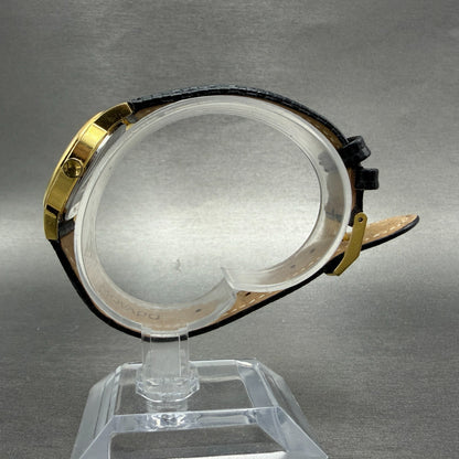 Movado Muesem Watch Women 27mm Black Dial Gold Tone Round 2100006 New Battery6