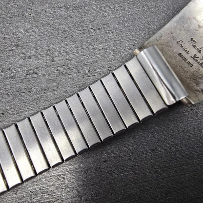 Navajo Sterling Silver Watch Band Tips 17mm Lizard Design Stretch Band VTG13
