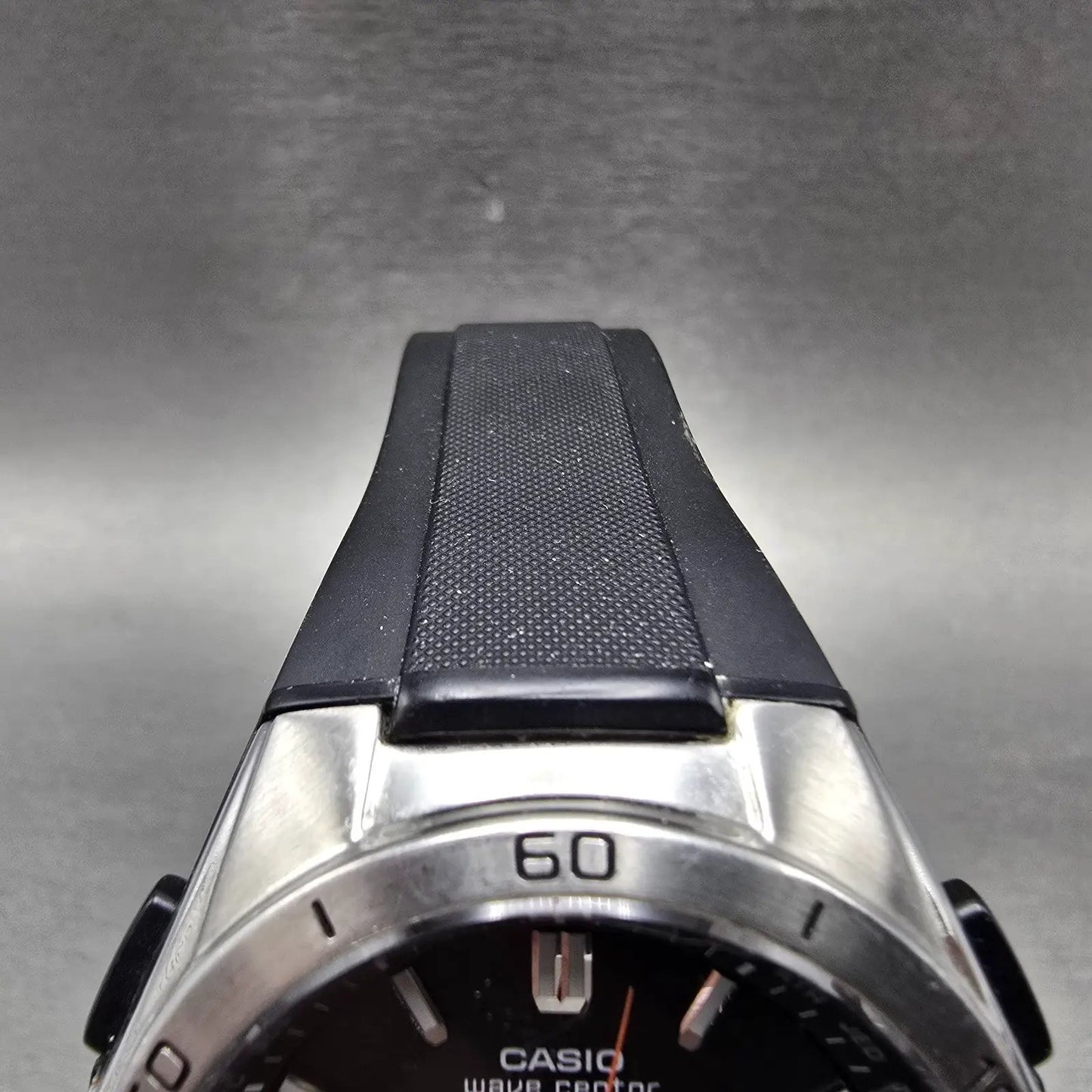 Casio Waveceptor WVQ-M410 Watch Men 43mm Black Dial Silver Tone Date Solar Runs4