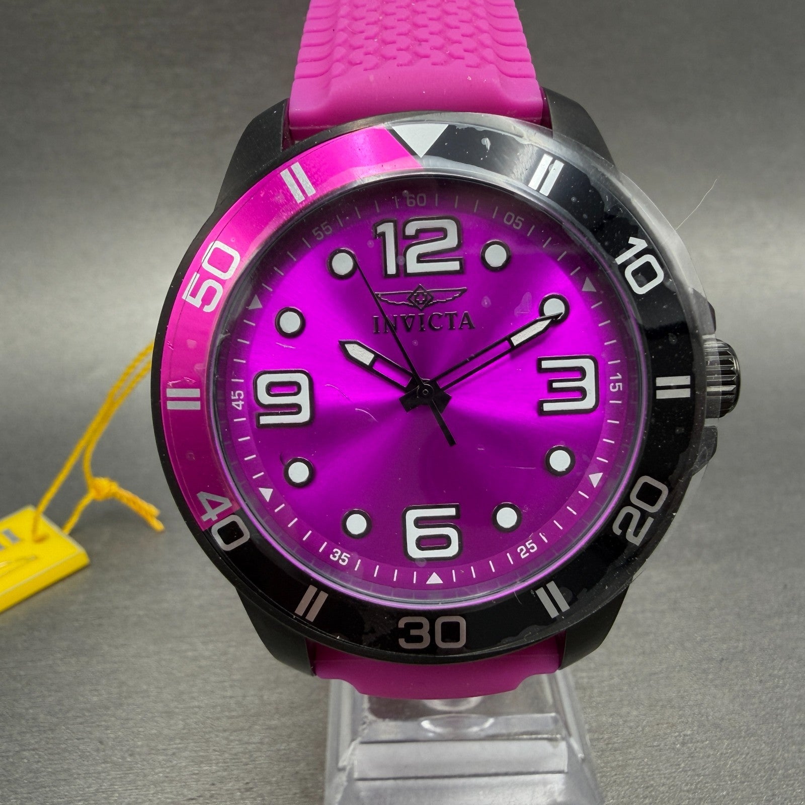 Invicta Pro Diver Watch Men 45mm Purple Dial Black Tone Round 23248 New Battery0