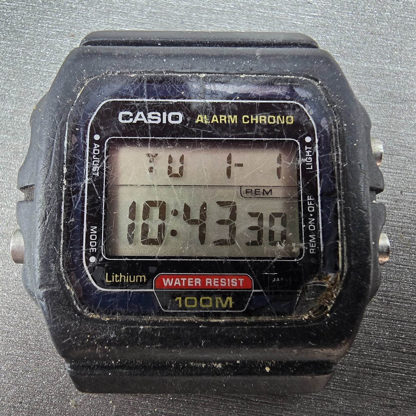 Casio W-720 Watch Men 38mm Black  Alarm Chronograph Daydate Octagon New Batt1