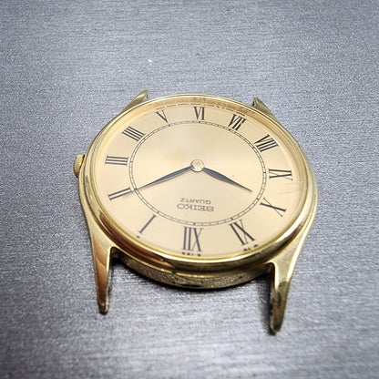 Seiko Watch Men 32mm Gold Dial Gold Tone Round 86200010 PARTS5