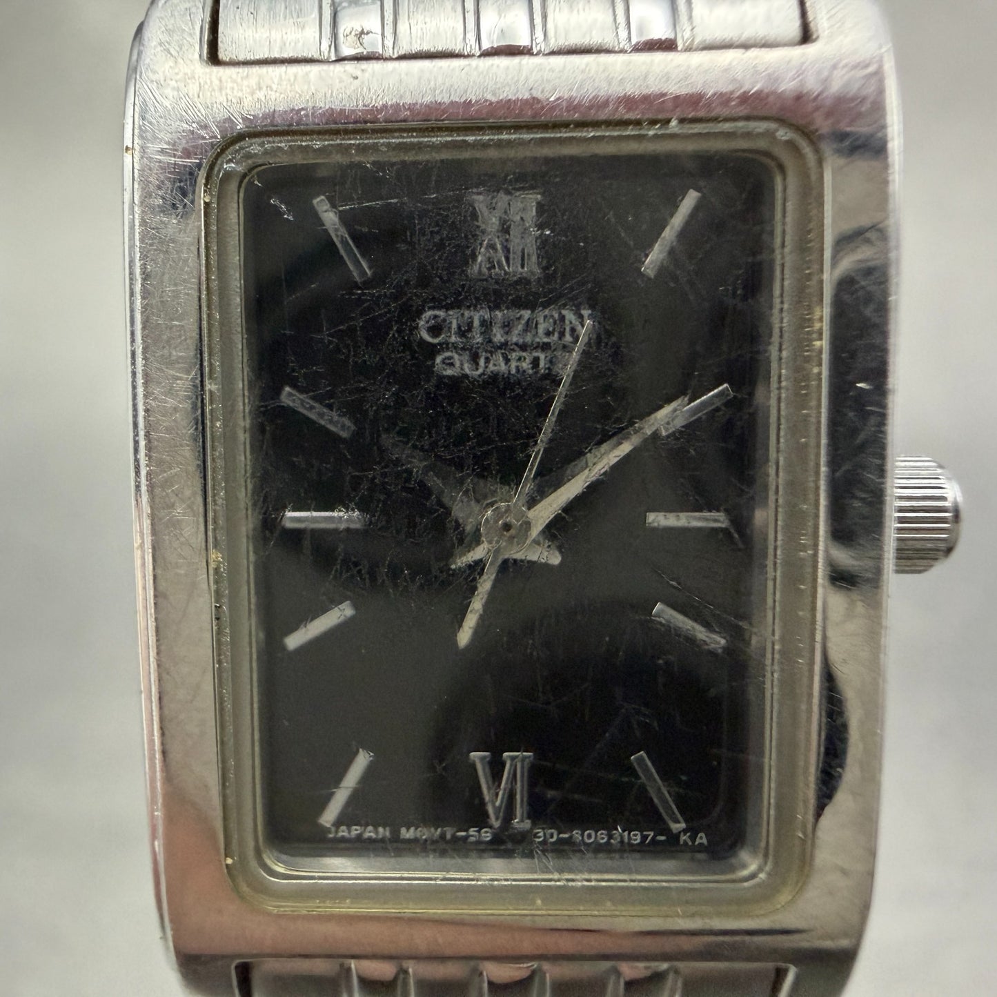 Citizen Tank Watch Women 18mm Black Dial Silver Tone 5930-S038588 New Battery1