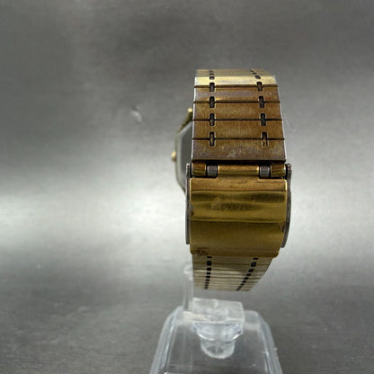 Seiko Tank Watch Men 29mm Champagne Dial Gold Tone Date Octagon 6439-5039 PARTS8