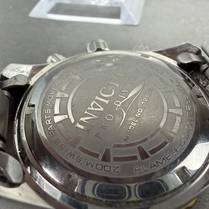 Invicta Pro Diver Chronograph Watch Men 43mm White Dial Steel Date 12859 New Bat9