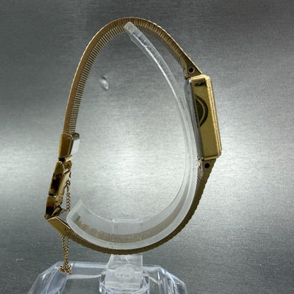 Seiko Tank Watch Women 13mm Brown Dial Gold Tone Rectangle 1320-5299 New Battery8