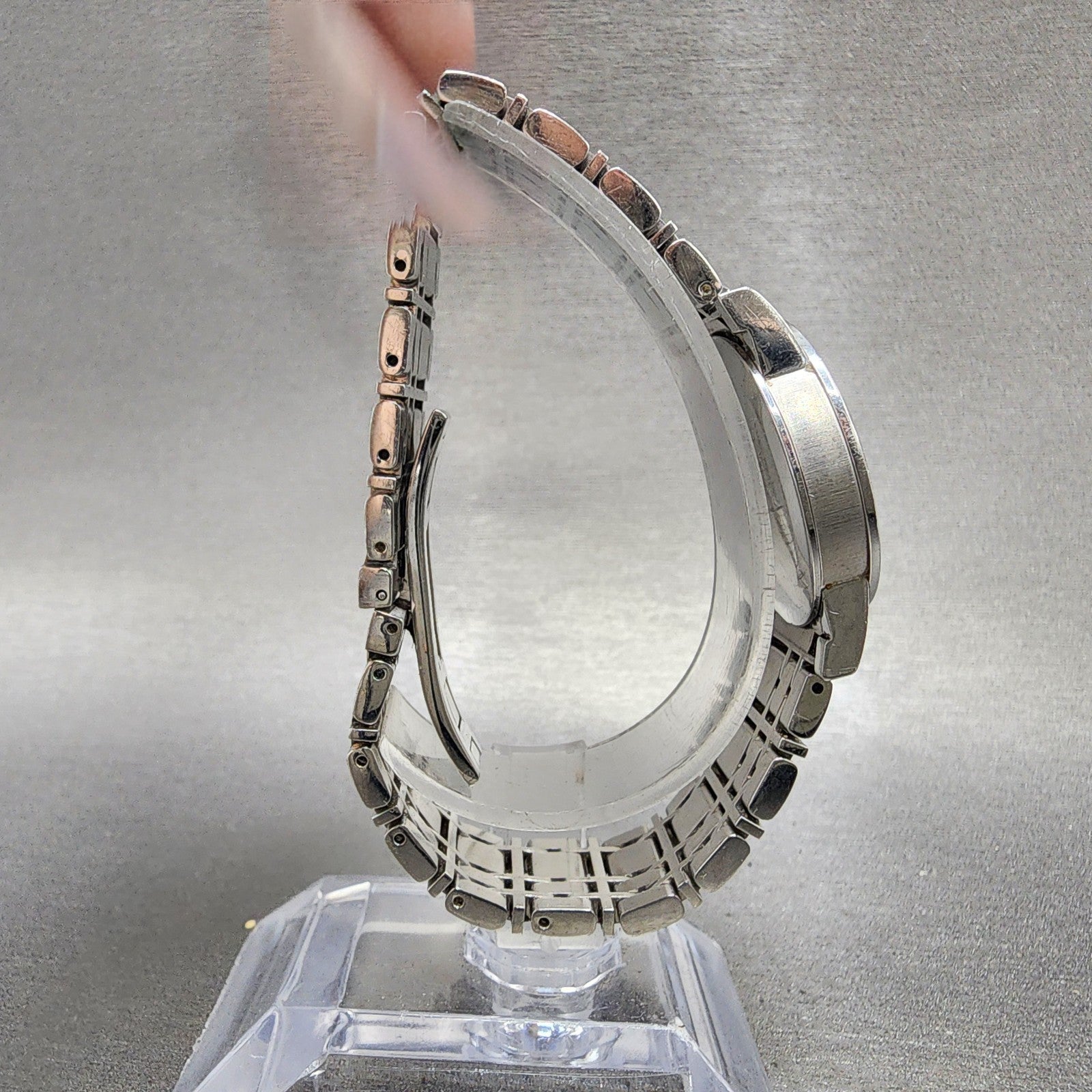 Burberry Watch Women 28mm Silver Dial Silver Tone Date Round Bu1351 PARTS9