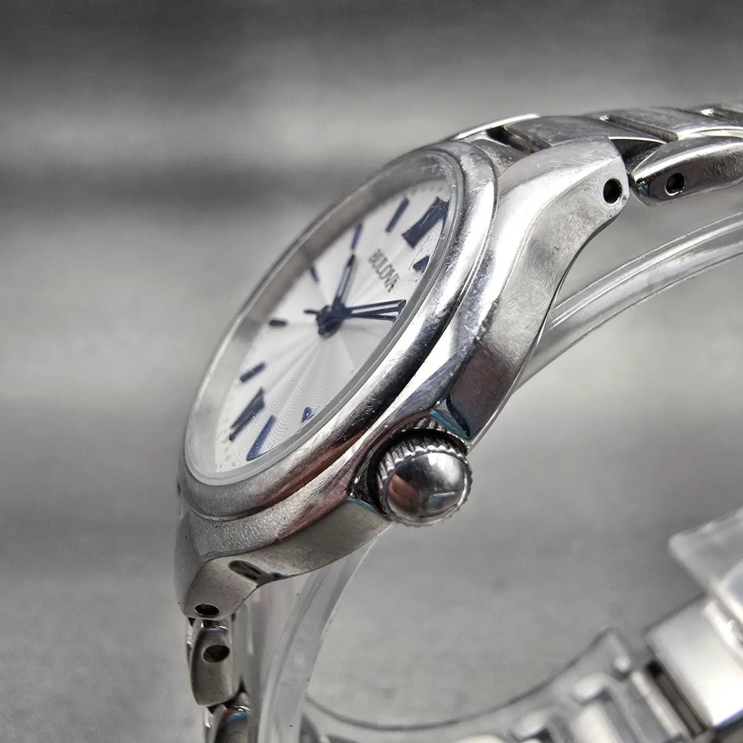 Bulova Watch Women 28mm White Dial Silver Tone Round 96L215 New Battery2