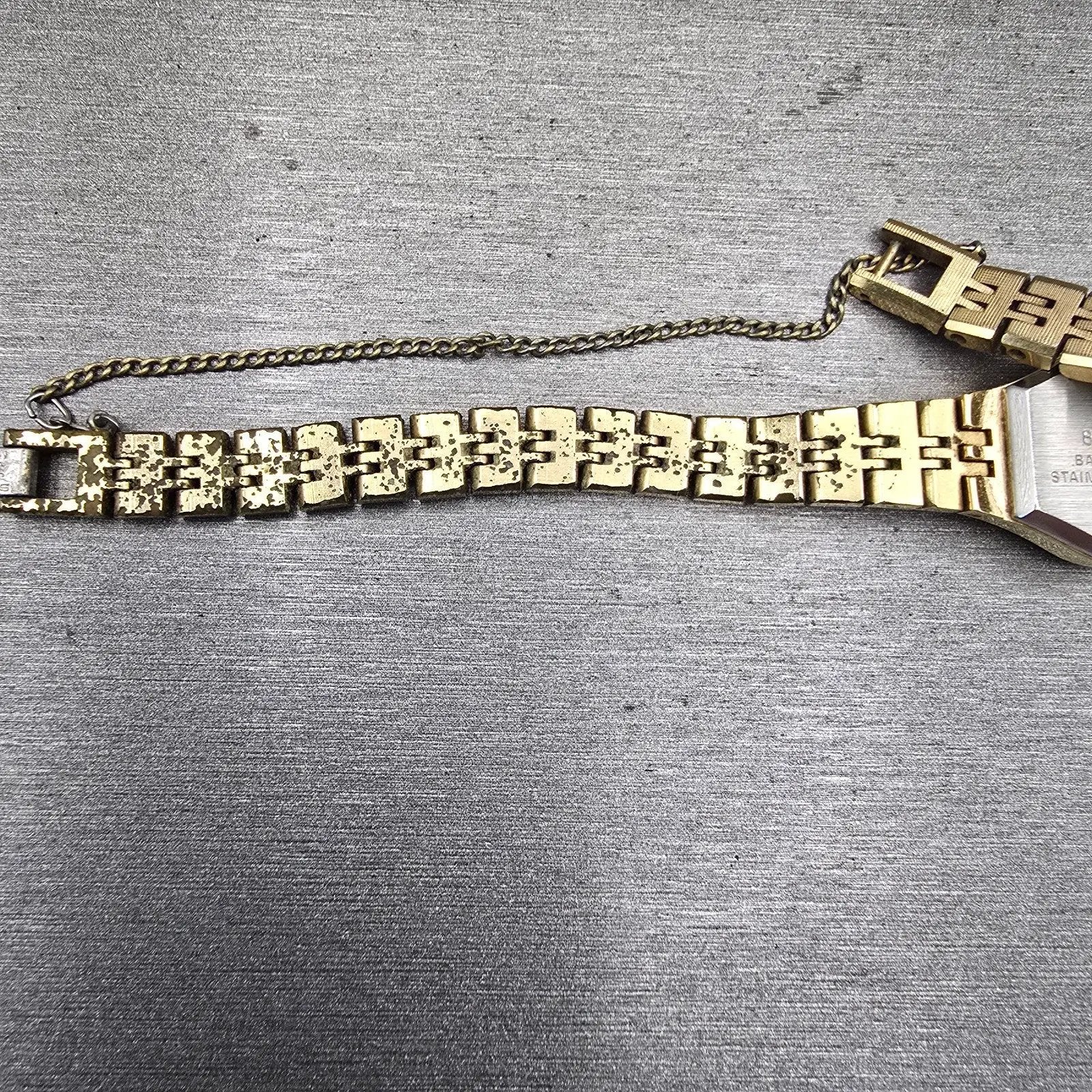 Seiko Watch Women 17mm Gold Dial Gold Tone Round 11-0639 Manual Wind Works VTG11