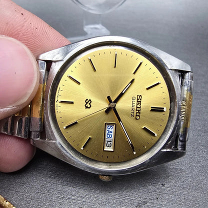 Seiko SQ President Watch Men 36mm Champagne Dial TwoTone Daydate 5Y23-8A60 PARTS14